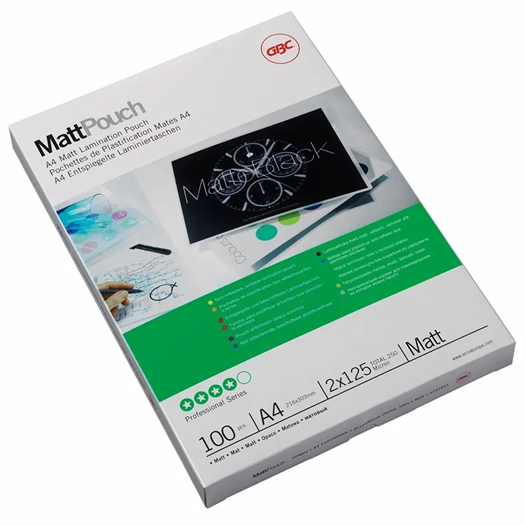 GBC A4 Mat Lamineringslomme 3747241
