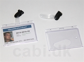 Kortholder med clips til ID-Kort 60 x 90 mm