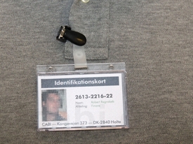 Kortholder med clips til ID-Kort 60 x 90 mm
